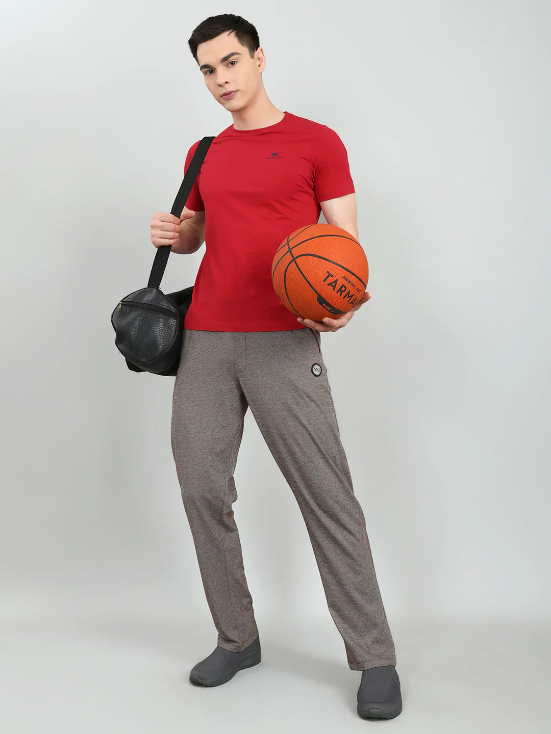 Men Maroon Self Design Regular Fit Lower - Image 6
