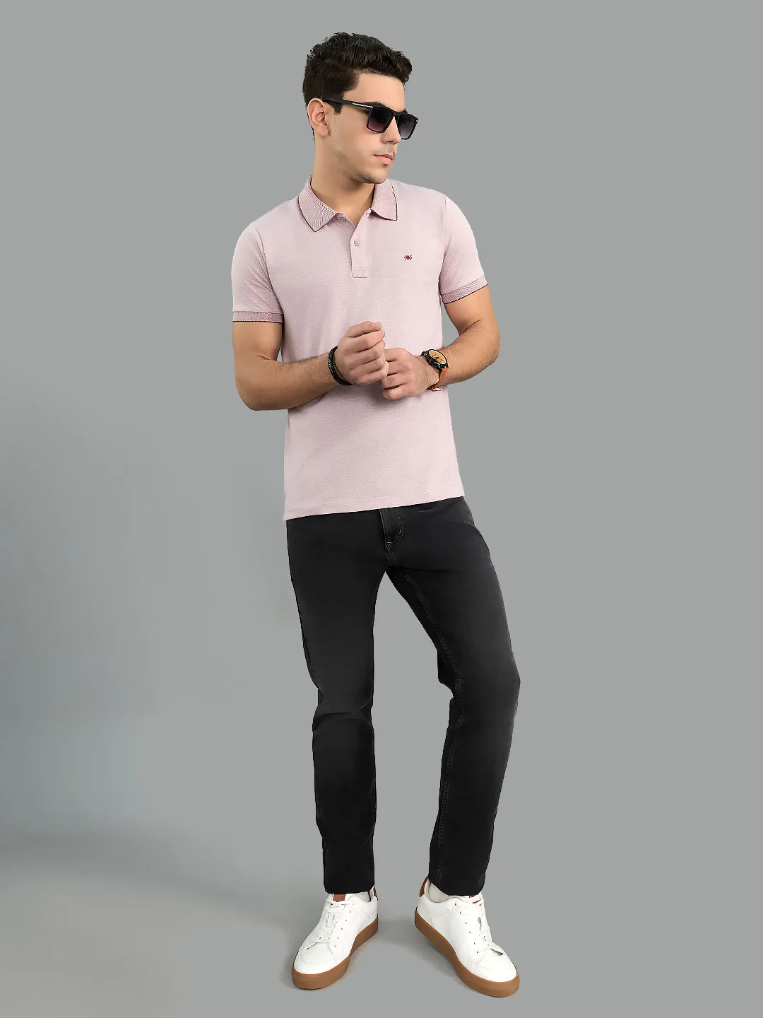 Men Maroon Solid Collar Half Sleeve T-Shirt - Image 6
