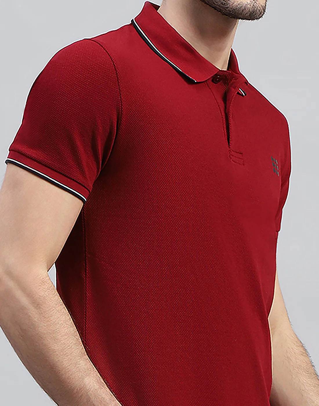 Rock.it Men Maroon Solid Polo Collar Half Sleeve T-Shirt - Image 7