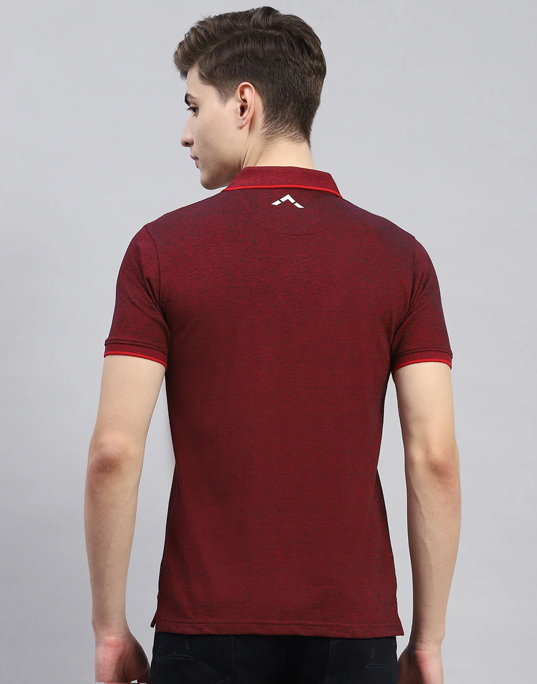 Rock.it Men Maroon Solid Polo Collar Half Sleeve T-Shirt - Image 5