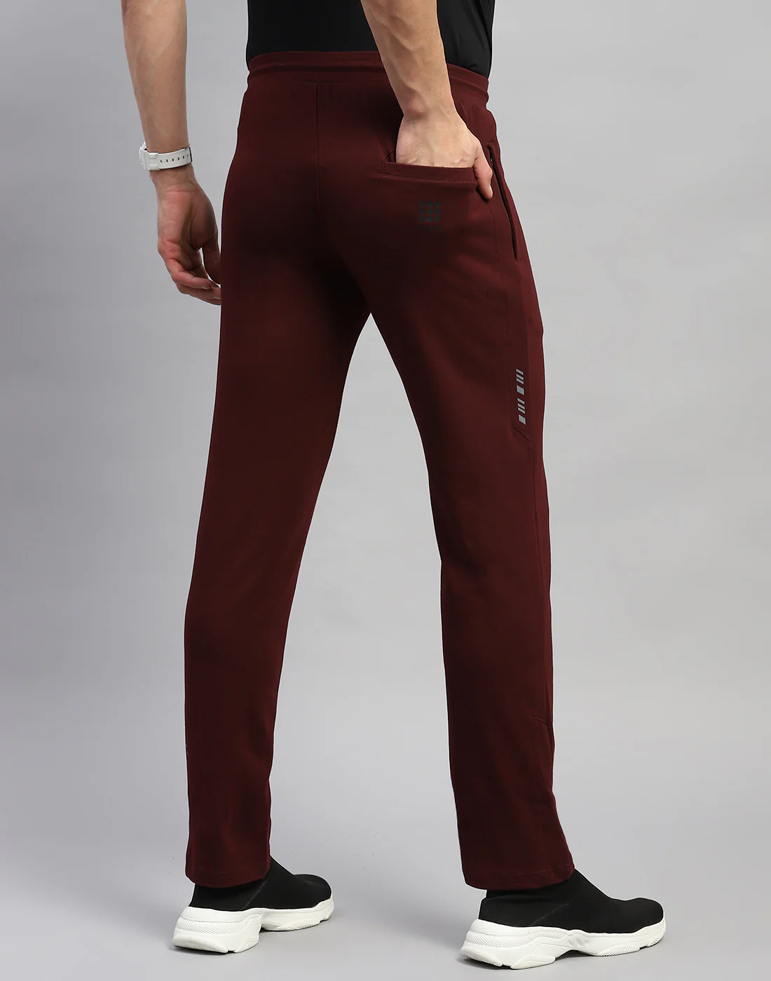 Rock.it Men Maroon Solid Regular Fit Lower - Image 5