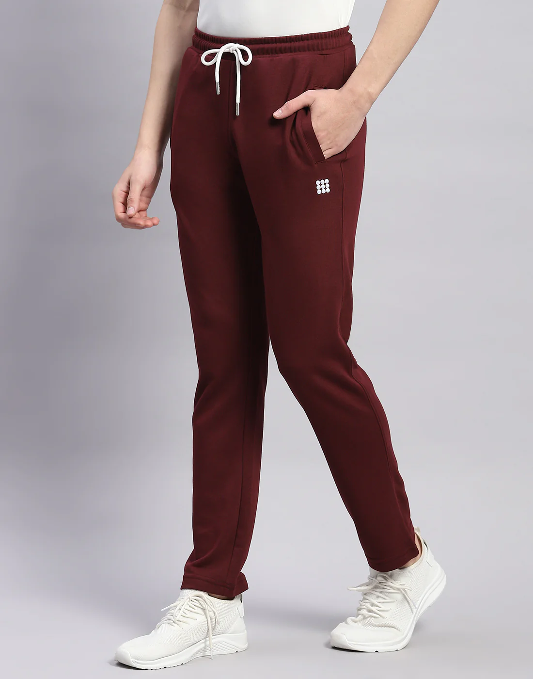 Rock.it Men Maroon Solid Regular Fit Lower - Image 3