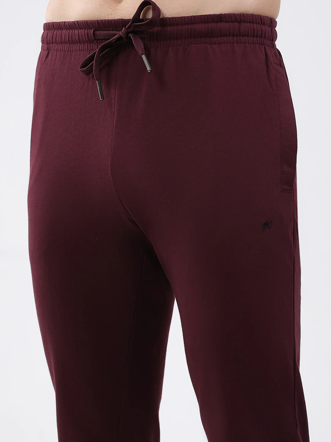 Men Maroon Solid Regular Fit Lower - Image 6
