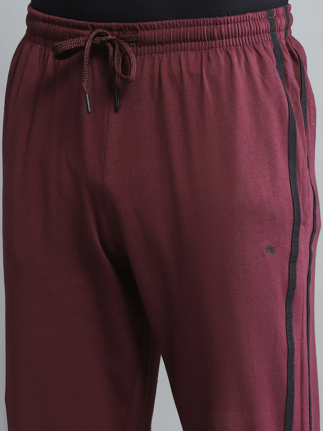 Men Maroon Solid Regular Fit Lower - Image 6