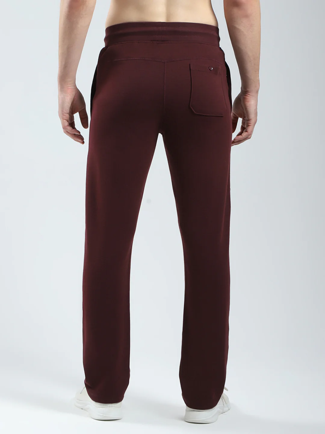 Men Maroon Solid Regular Fit Lower - Image 5