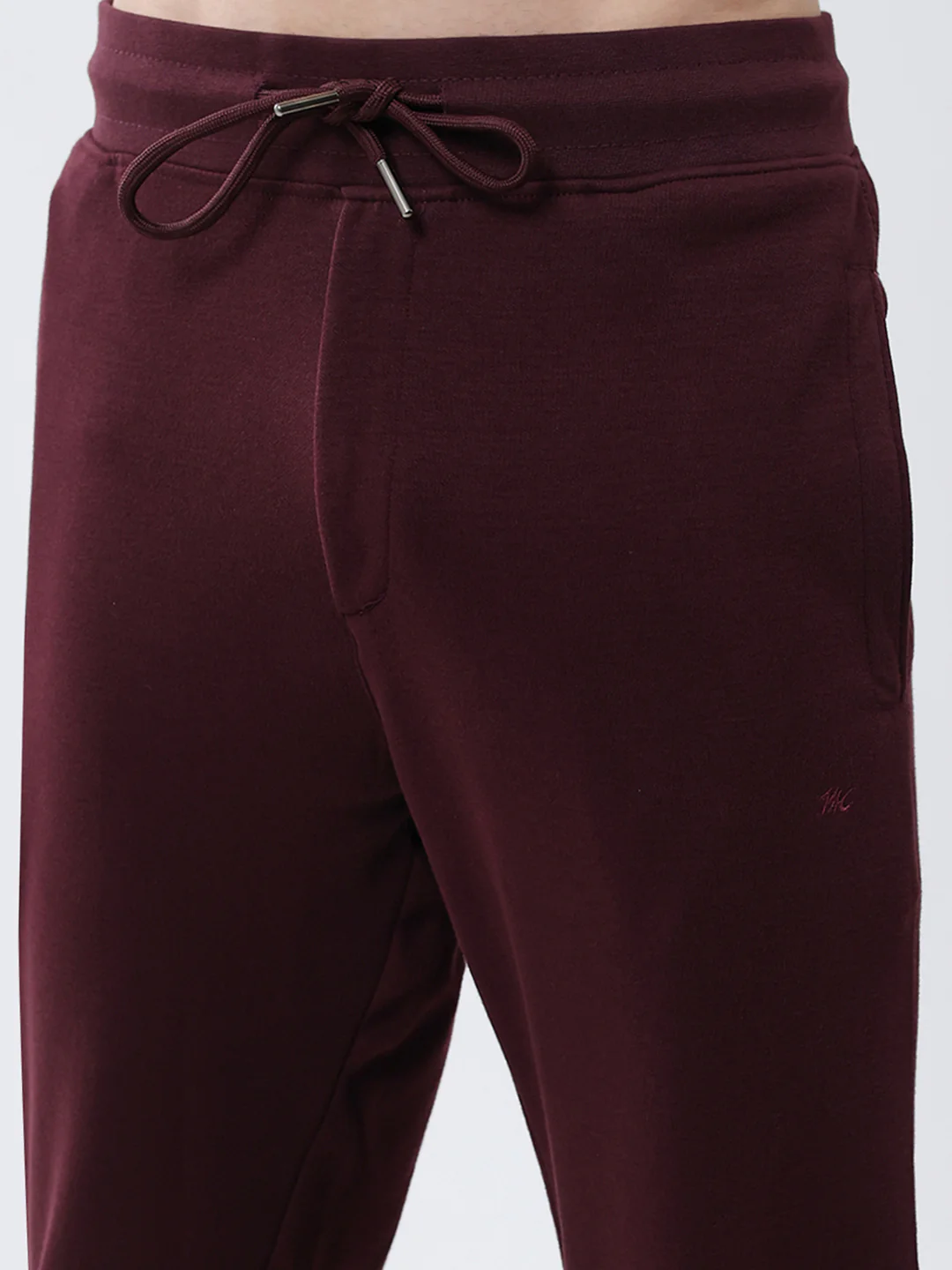 Men Maroon Solid Regular Fit Lower - Image 6
