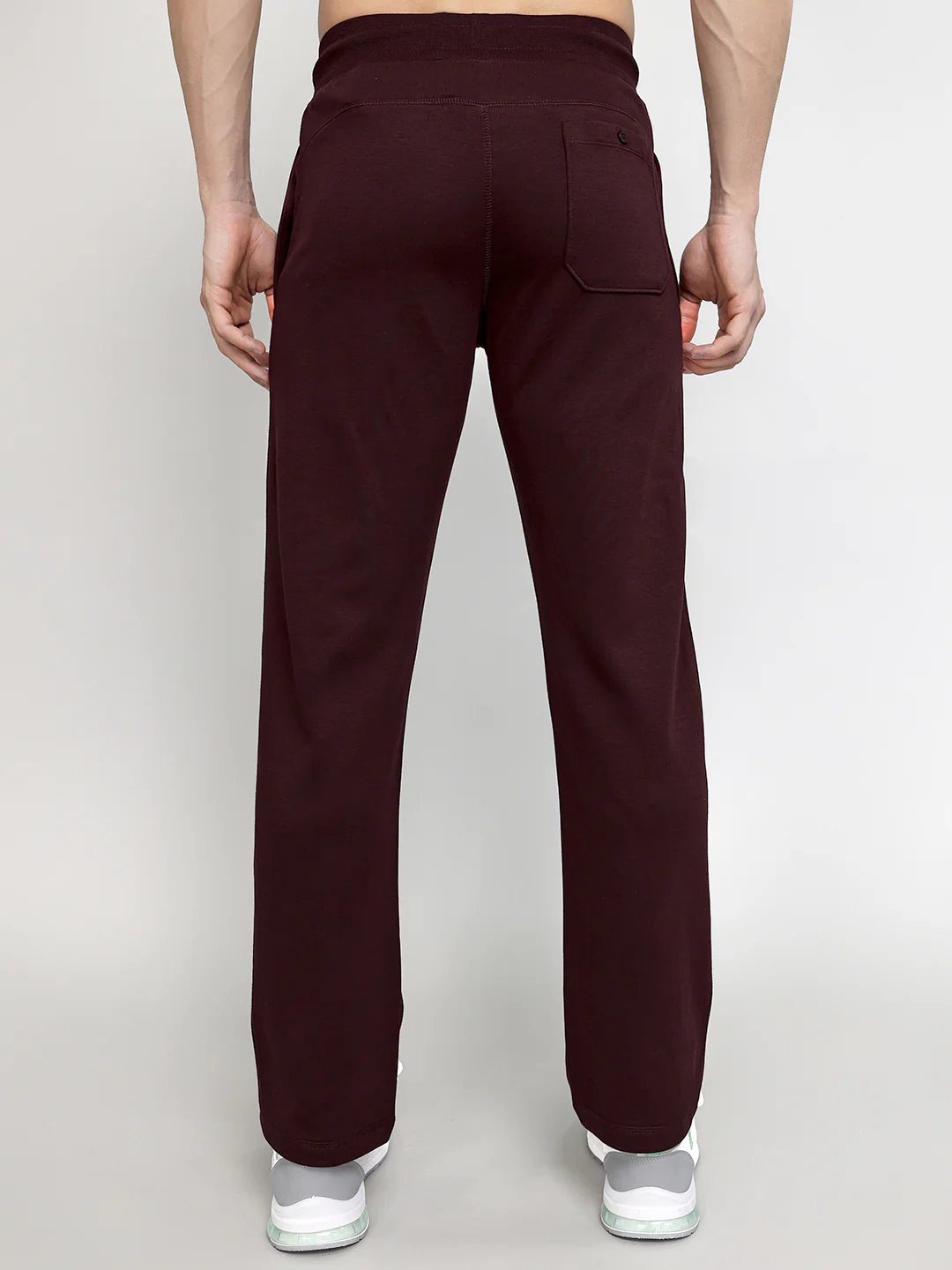 Men Maroon Solid Regular Fit Lower - Image 4