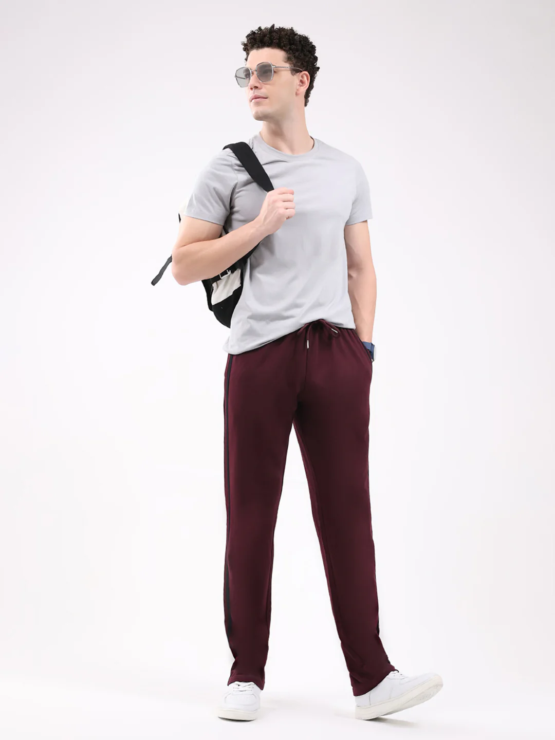 Men Maroon Solid Regular Fit Winter Lower - Image 2