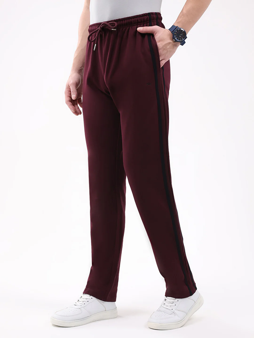 Men Maroon Solid Regular Fit Winter Lower - Image 3
