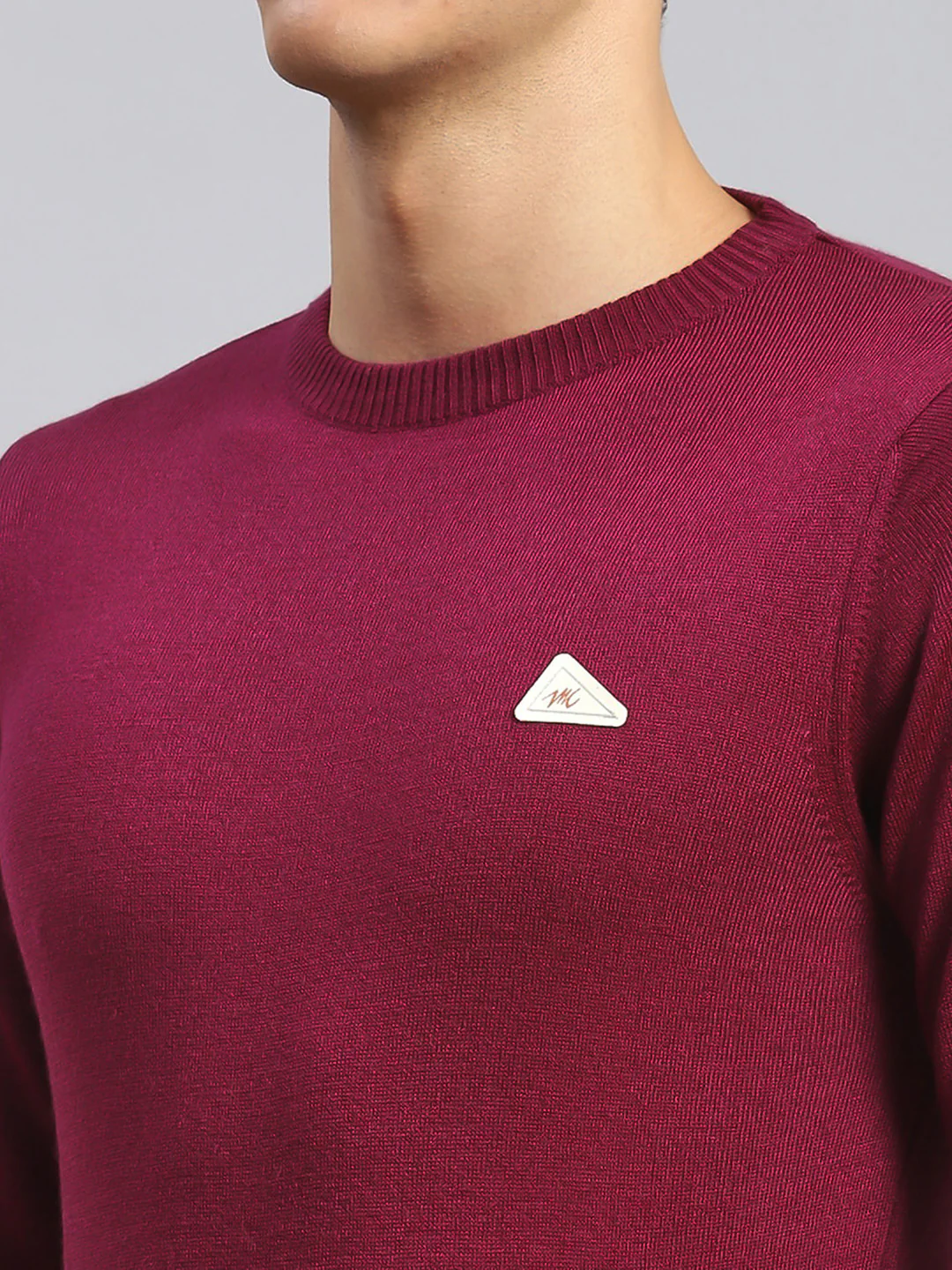 Men Maroon Solid Wool blend Pullover - Image 6