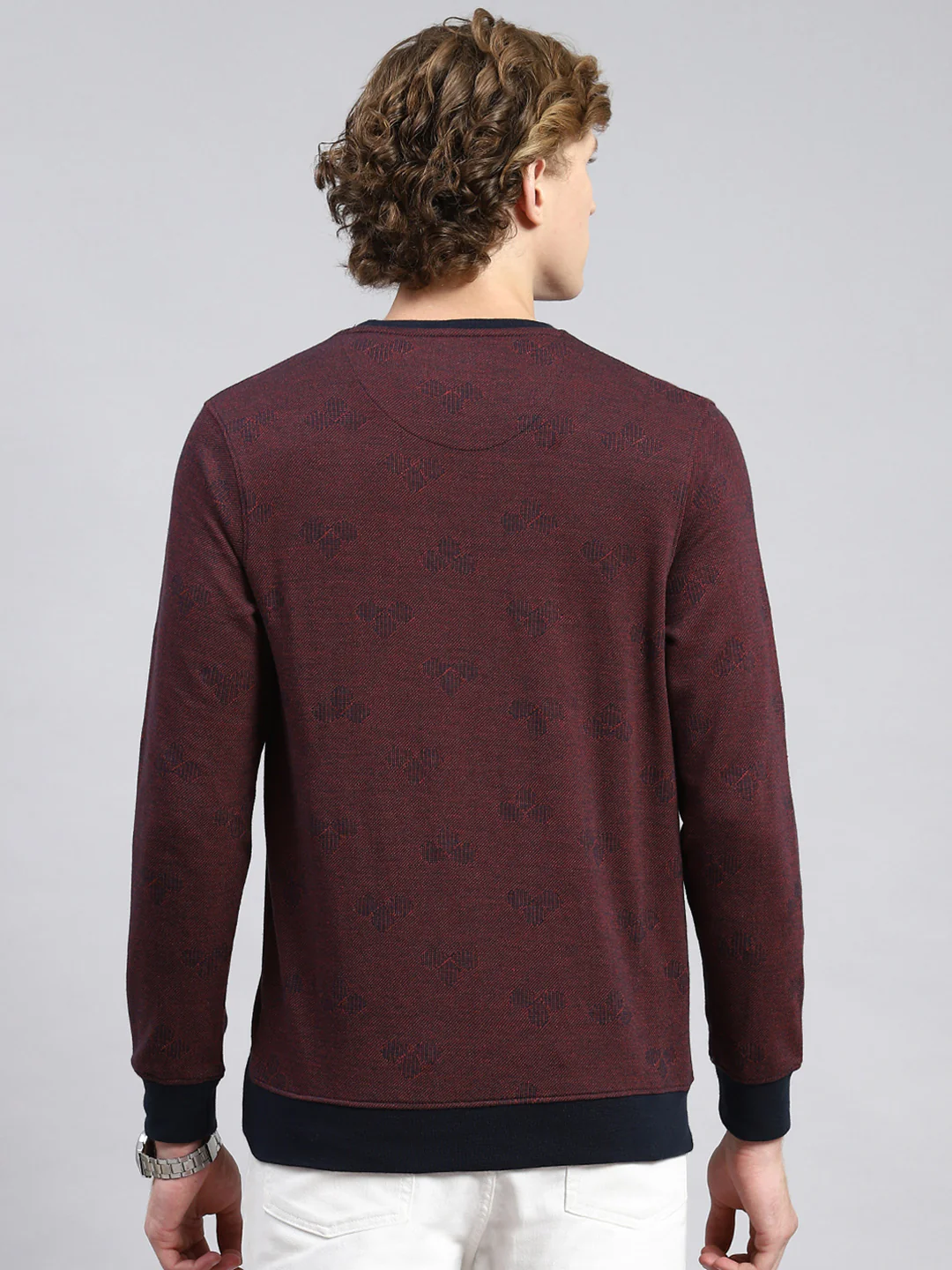 Men Maroon Stripe T-Shirt - Image 5