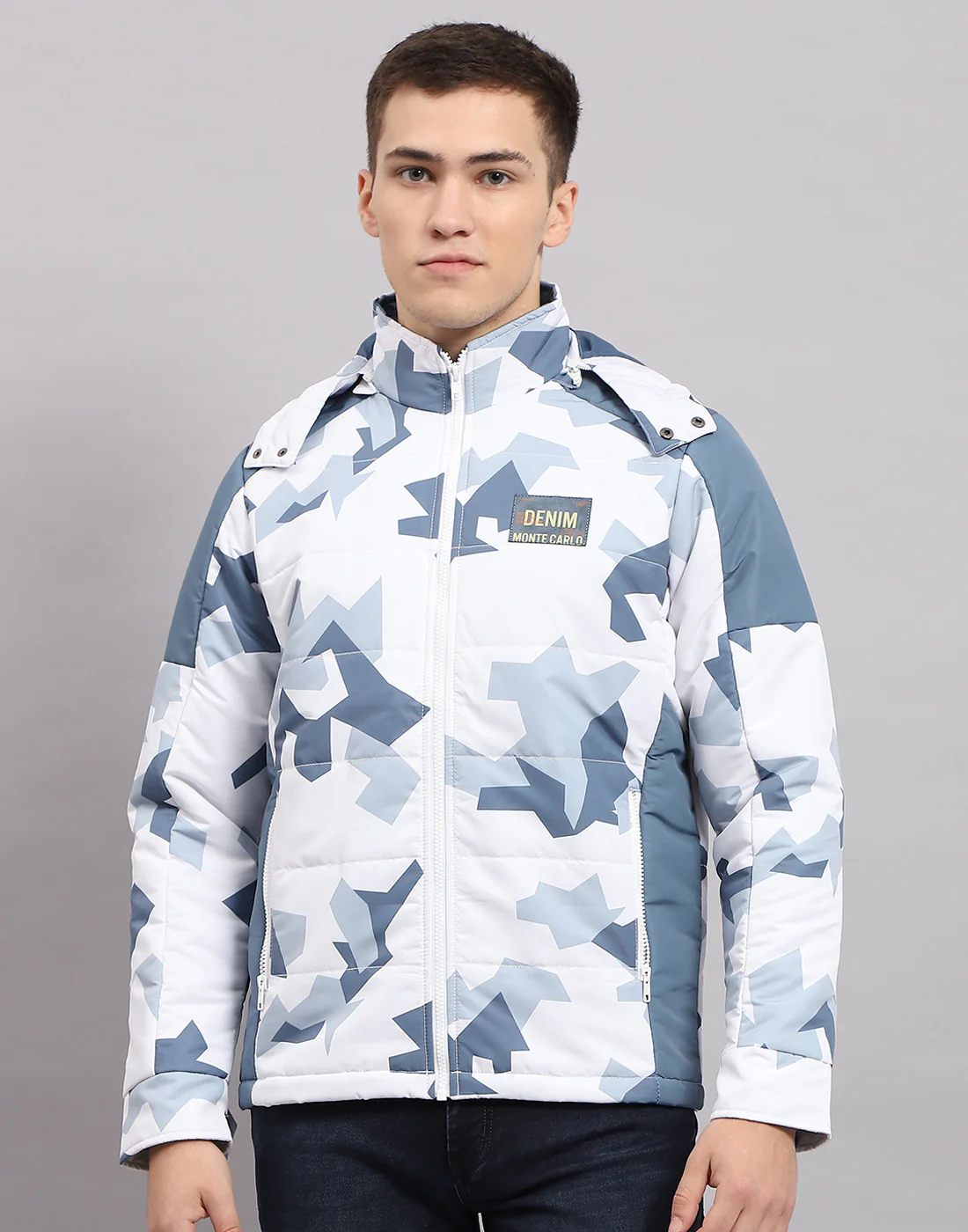 Men Multicolor Printed Hooded Full Sleeve Jacket - Image 7