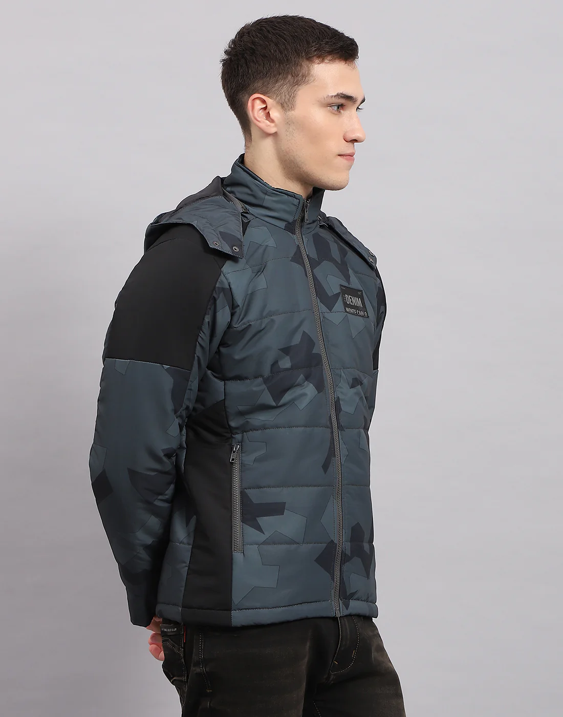 Men Multicolor Printed Hooded Full Sleeve Jacket - Image 4