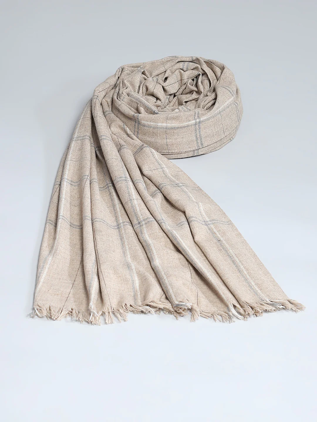 Men Multicolor Self Design Lohi Shawl - Image 6