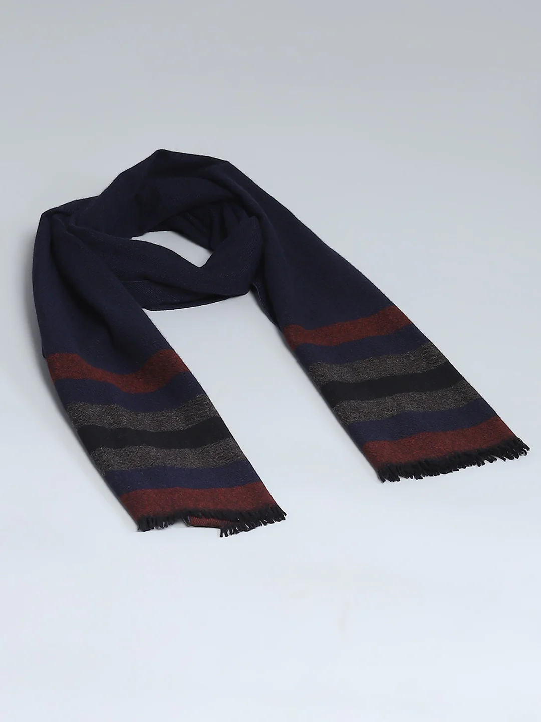 Men Multicolor Self Design Muffler - Image 6