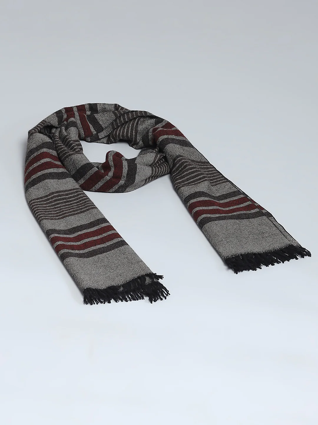Men Multicolor Self Design Muffler - Image 6