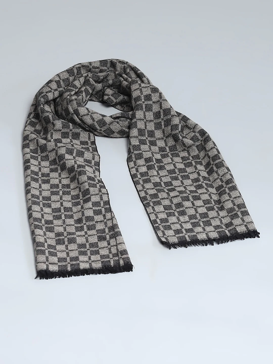 Men Multicolor Self Design Muffler - Image 6
