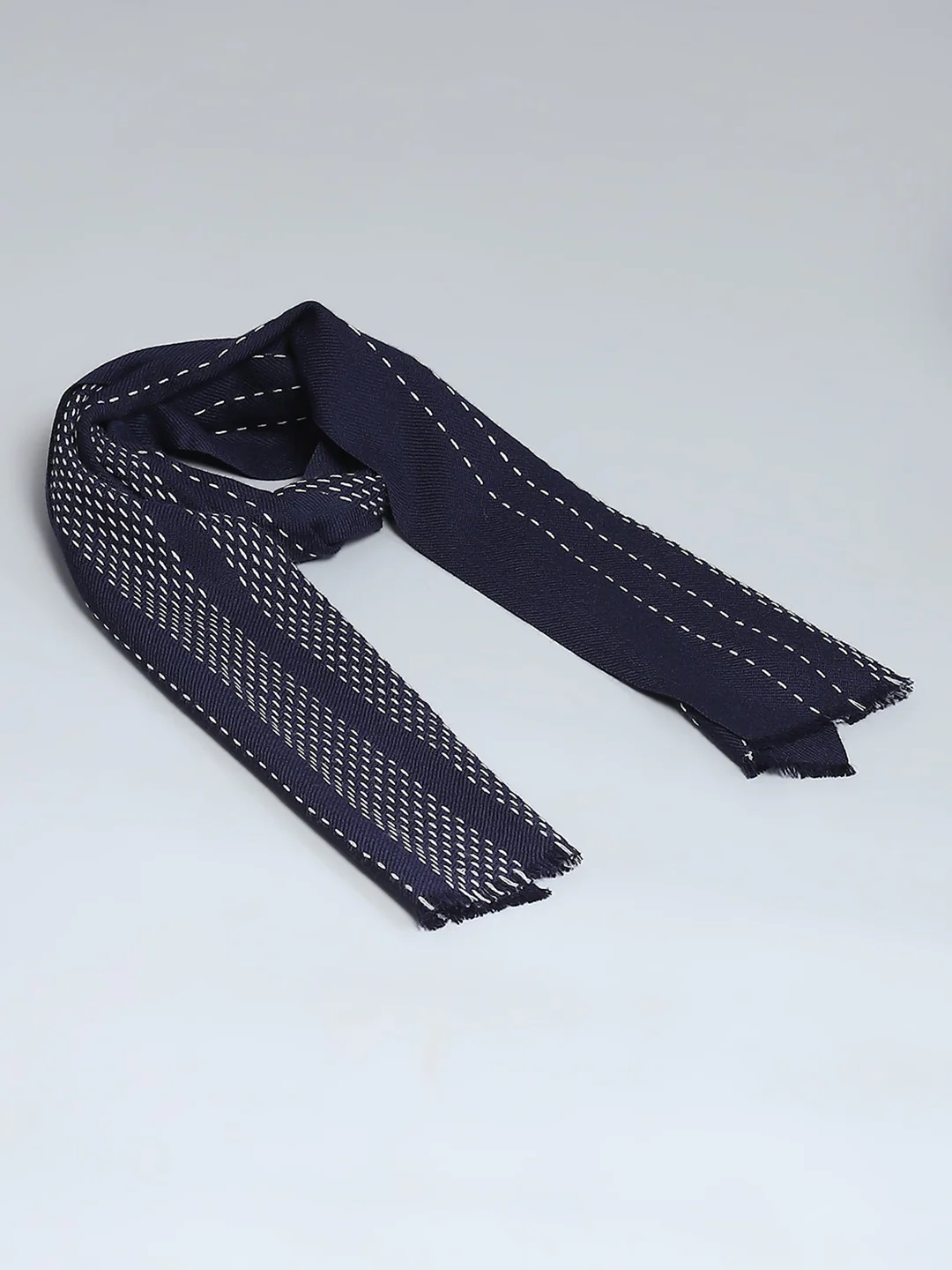Men Multicolor Self Design Muffler - Image 6