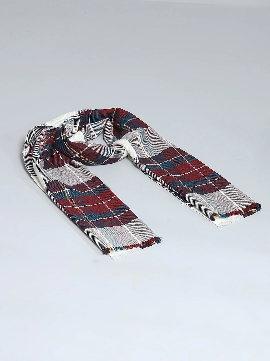 Men Multicolor Self Design Muffler - Image 6