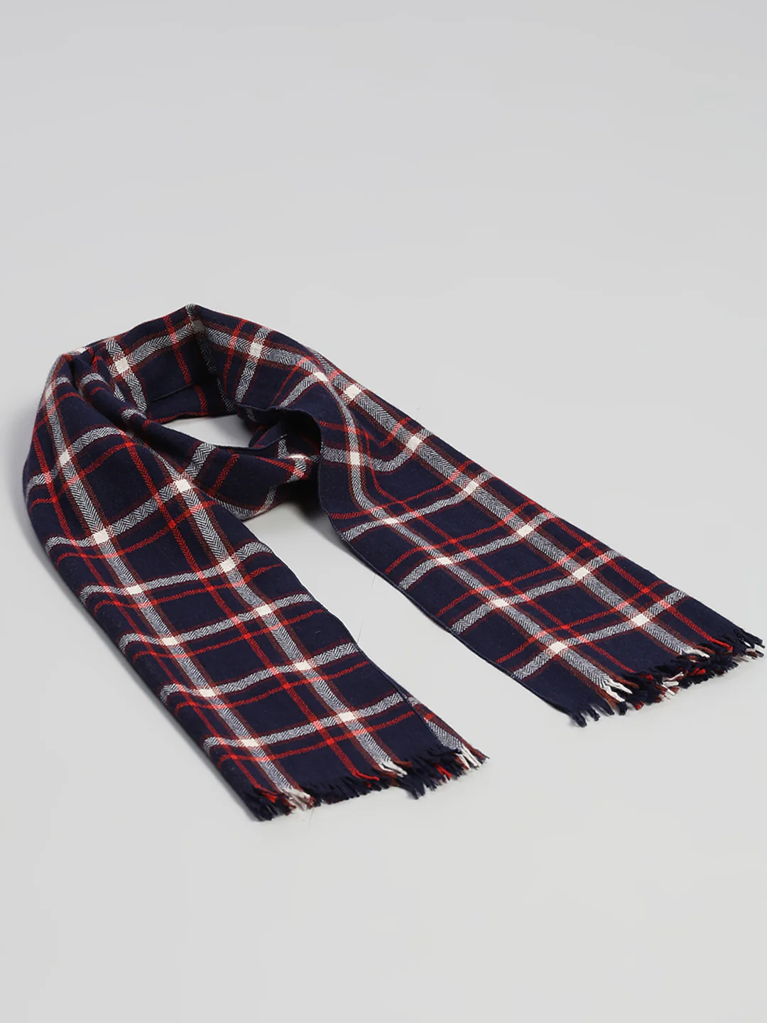 Men Multicolor Self Design Wool Muffler - Image 6