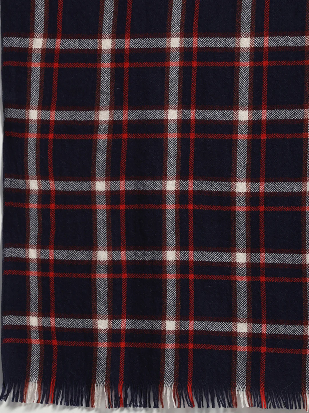 Men Multicolor Self Design Wool Muffler - Image 7