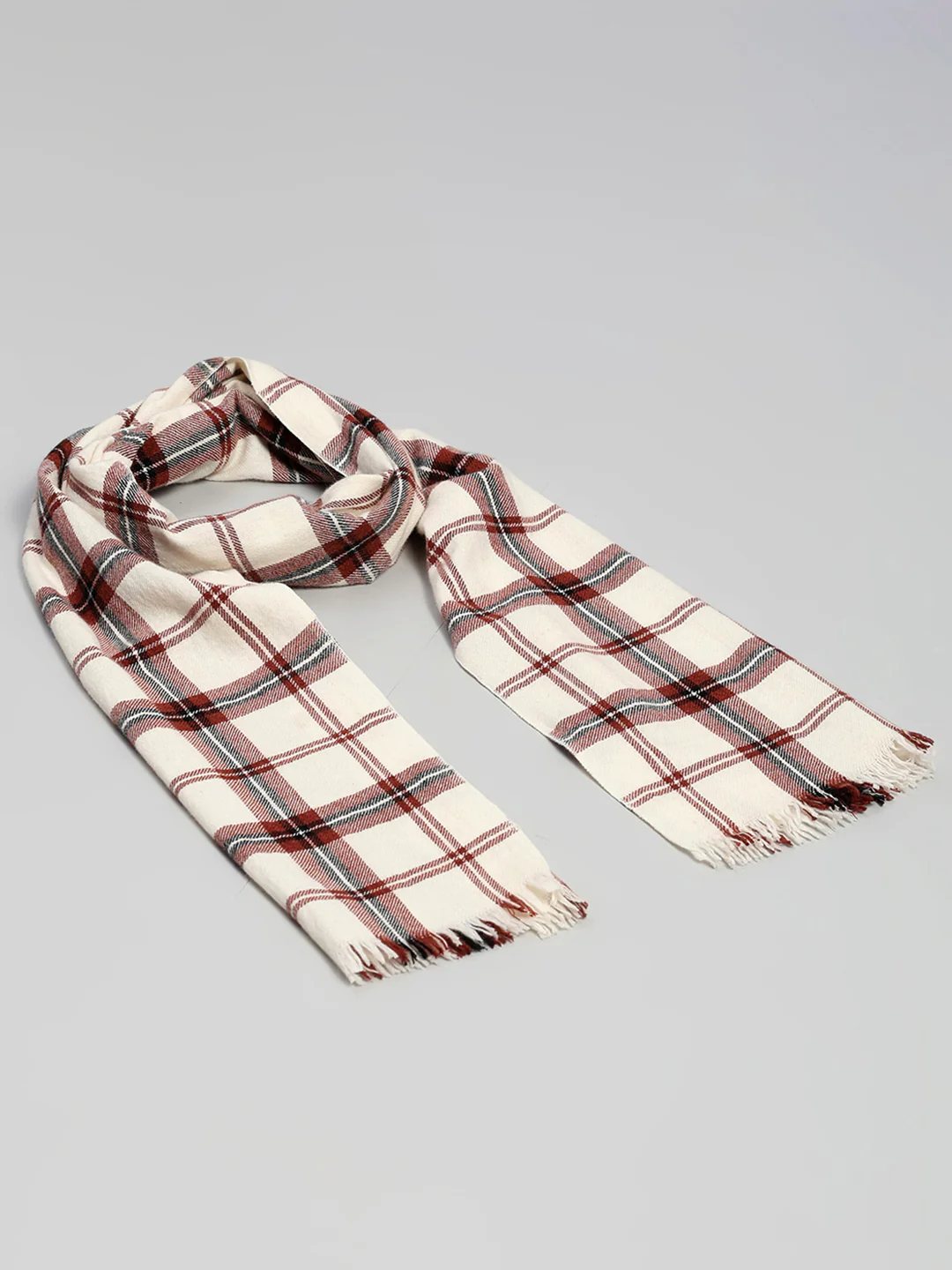 Men Multicolor Self Design Wool Muffler - Image 6