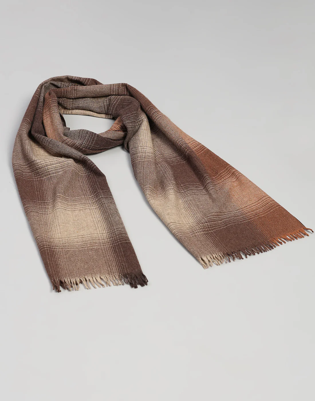 Men Multicolor Self Design Wool Muffler - Image 6
