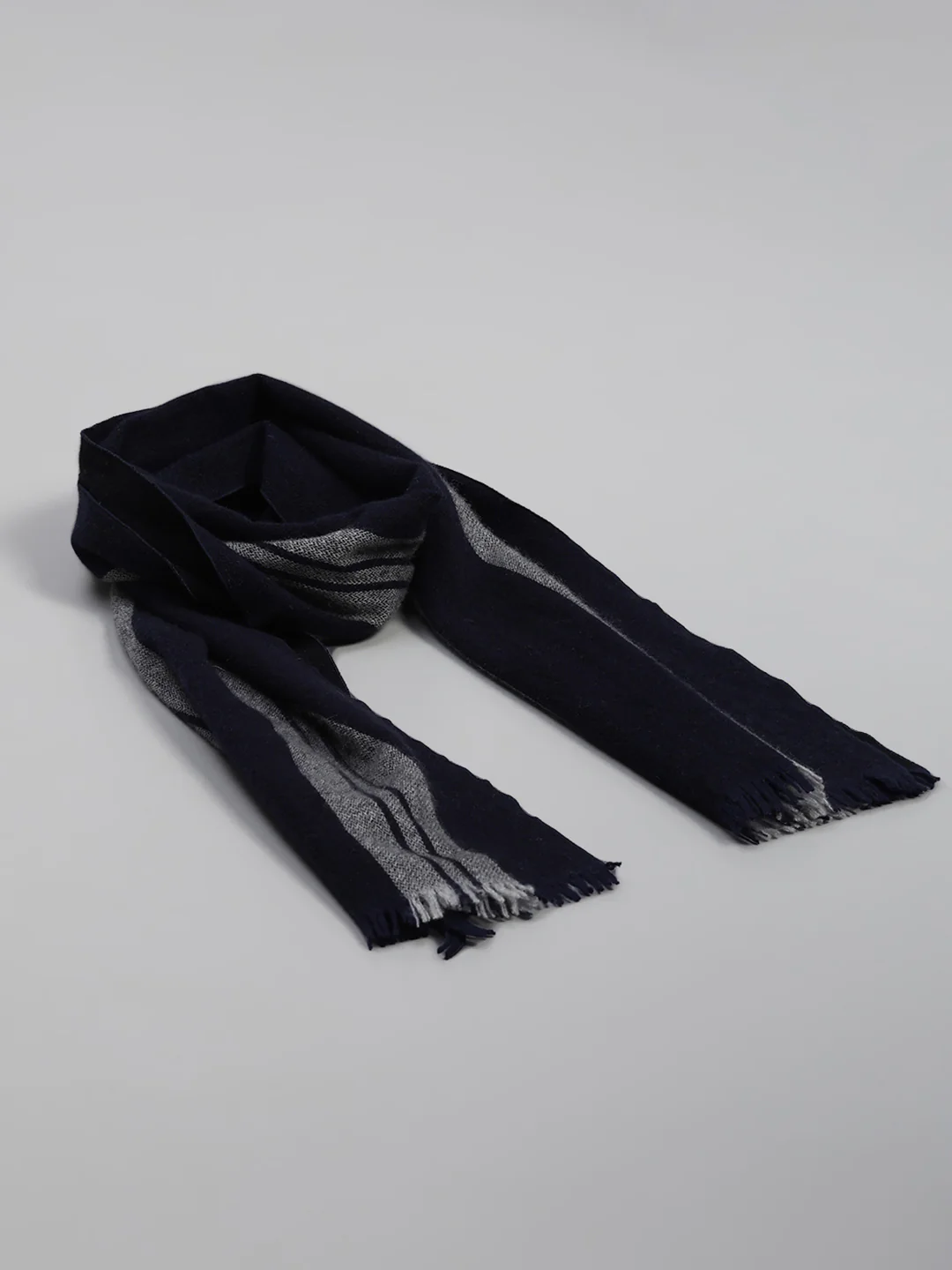 Men Multicolor Self Design Wool Muffler - Image 6