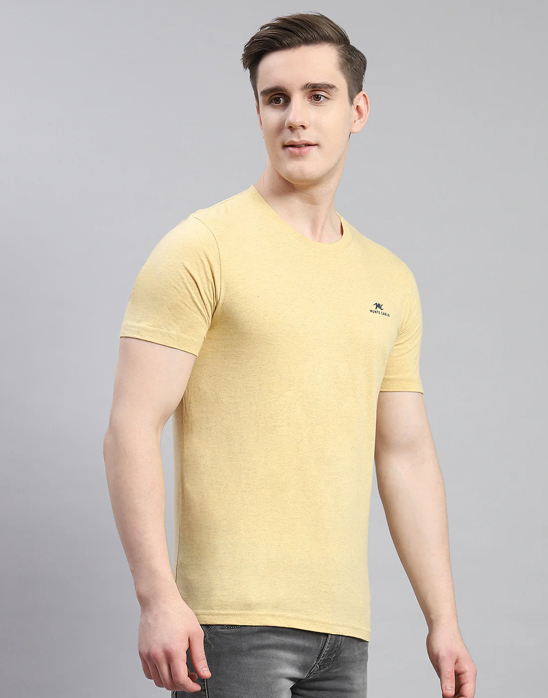 Men Multicolor Solid Round Neck Half Sleeve T-Shirt - Image 5