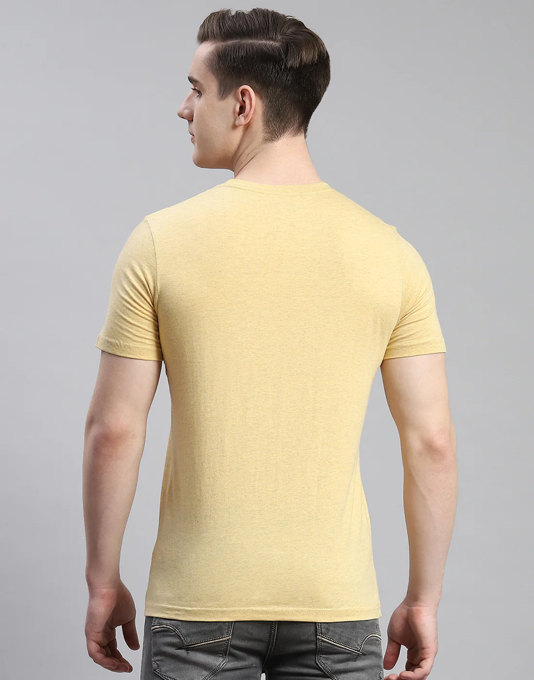 Men Multicolor Solid Round Neck Half Sleeve T-Shirt - Image 6