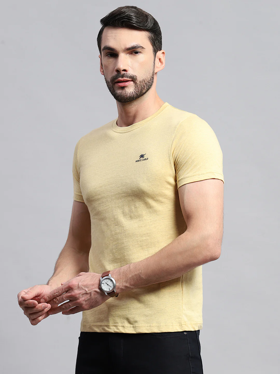 Men Multicolor Solid Round Neck Half Sleeve T-Shirt (Pack of 3) - Image 4