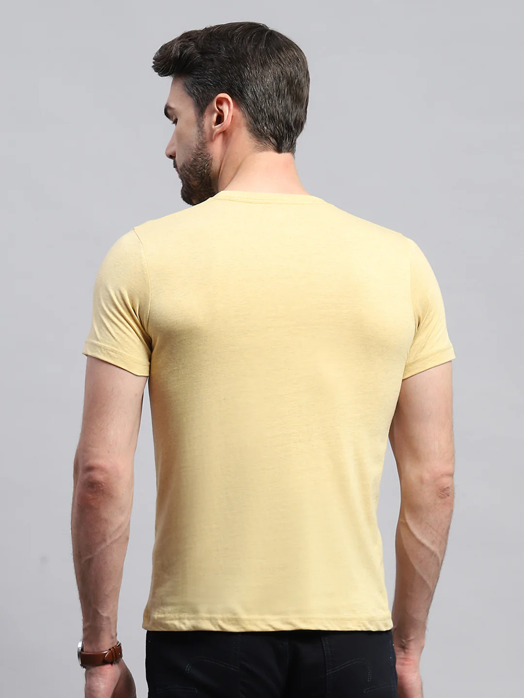 Men Multicolor Solid Round Neck Half Sleeve T-Shirt (Pack of 3) - Image 6