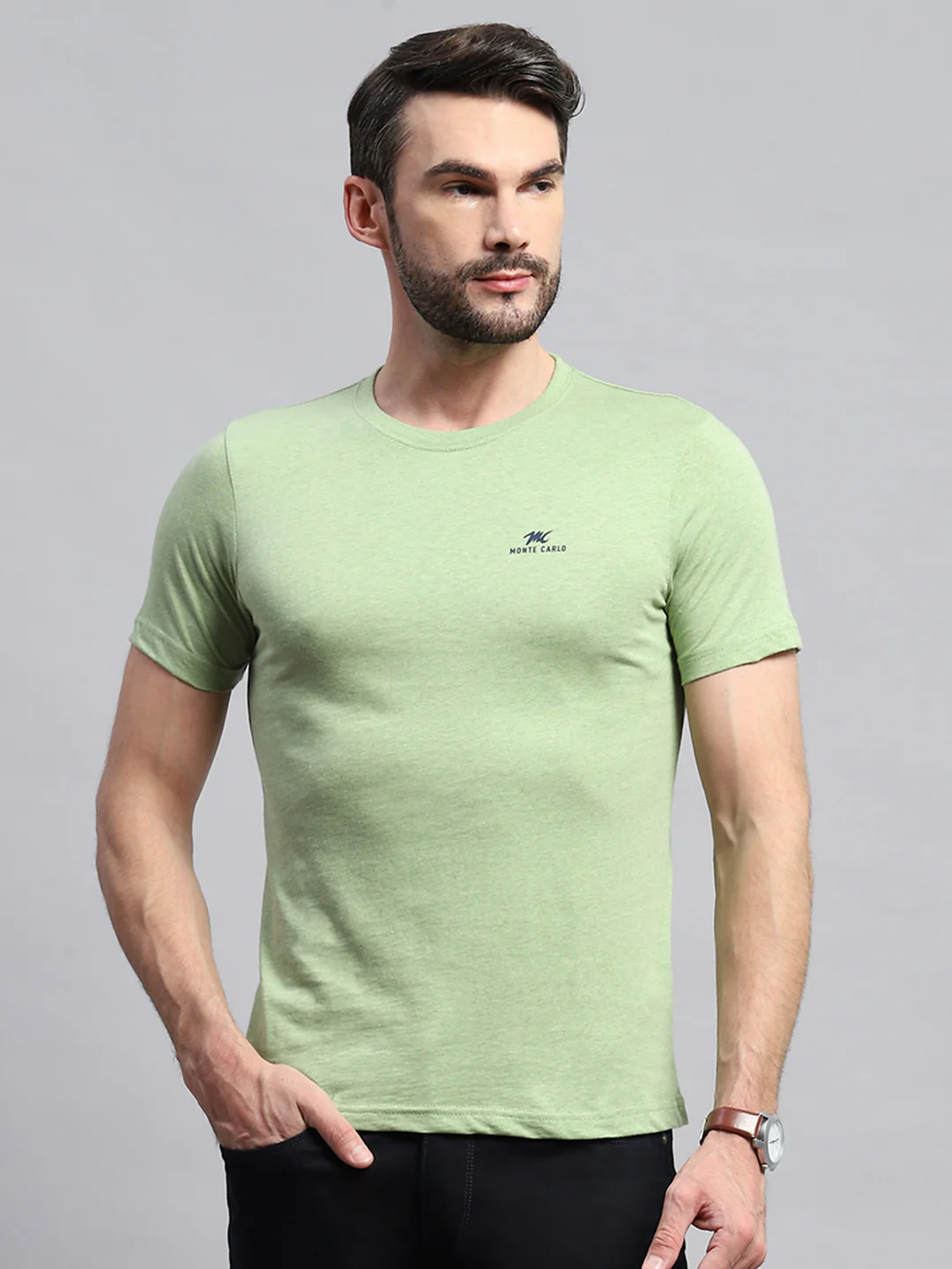 Men Multicolor Solid Round Neck Half Sleeve T-Shirt (Pack of 3) - Image 8