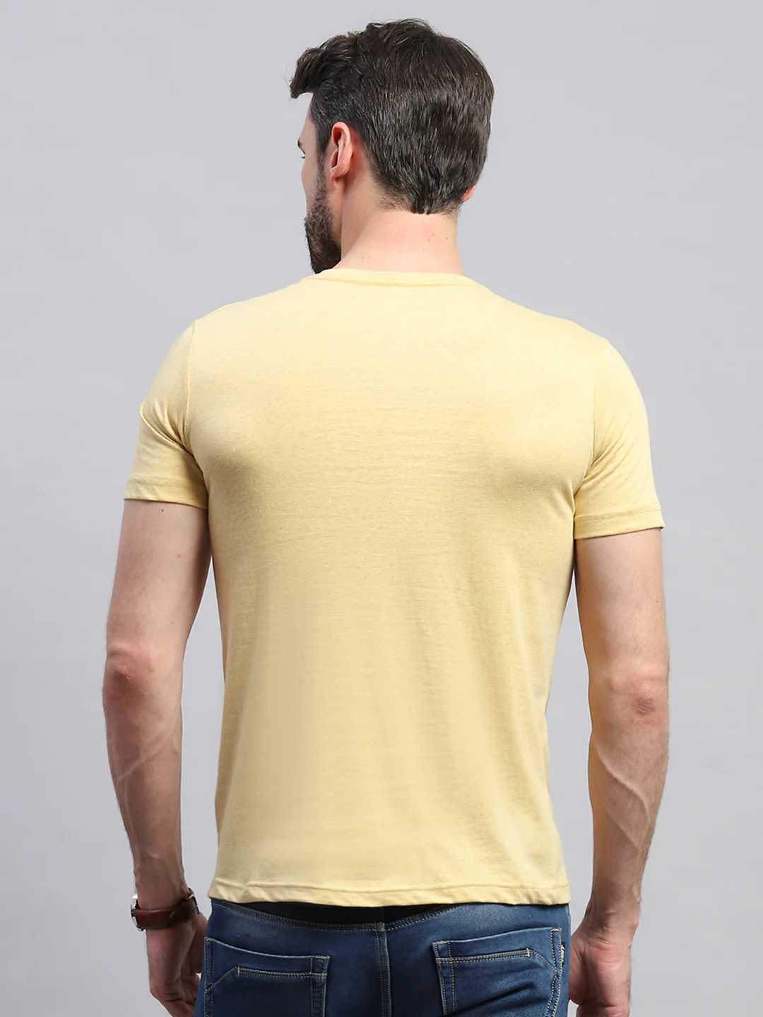Men Multicolor Solid V Neck Half Sleeve T-Shirt (Pack of 3) - Image 13