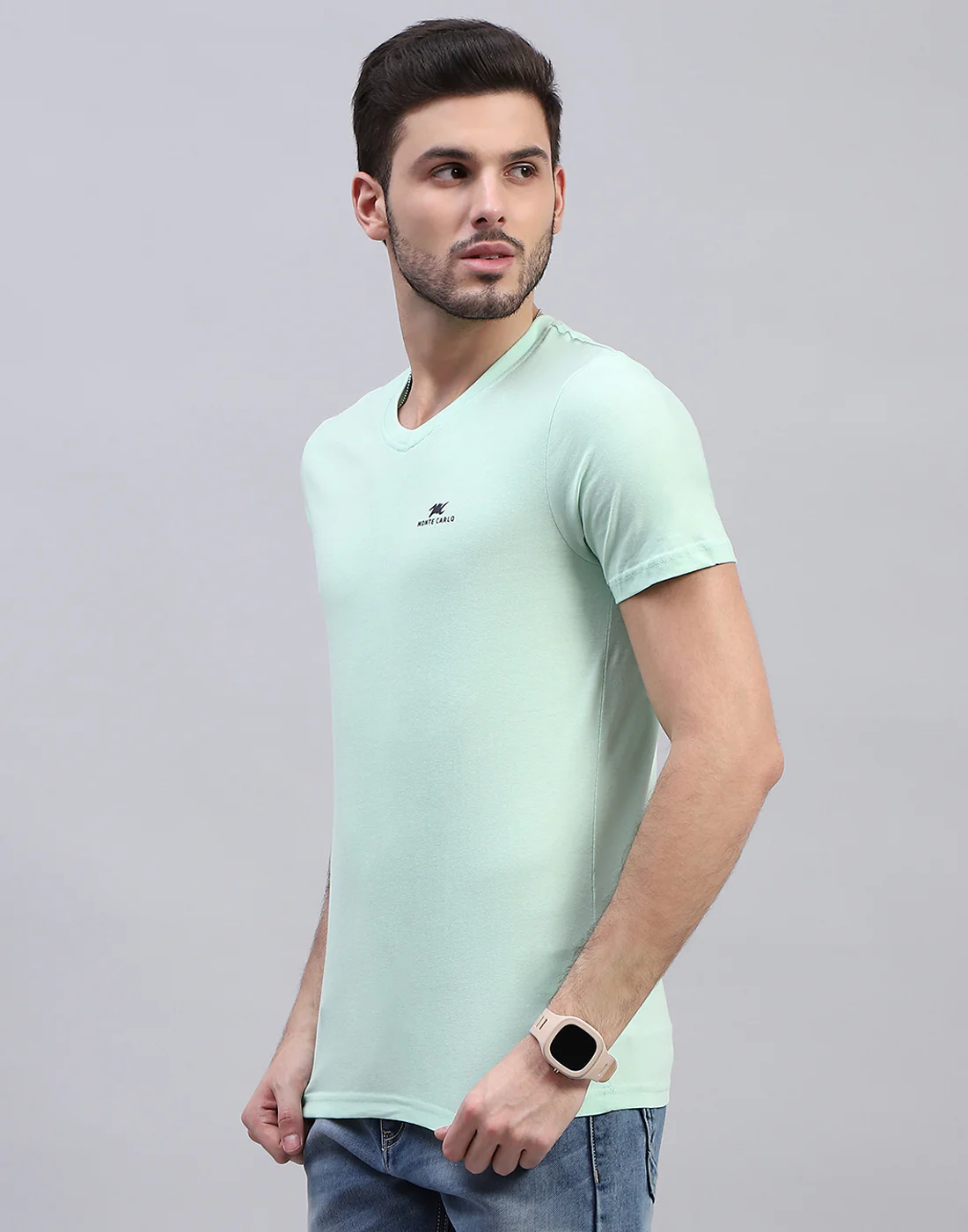 Men Multicolor Solid V Neck Half Sleeve T-Shirt (Pack of 3) - Image 12