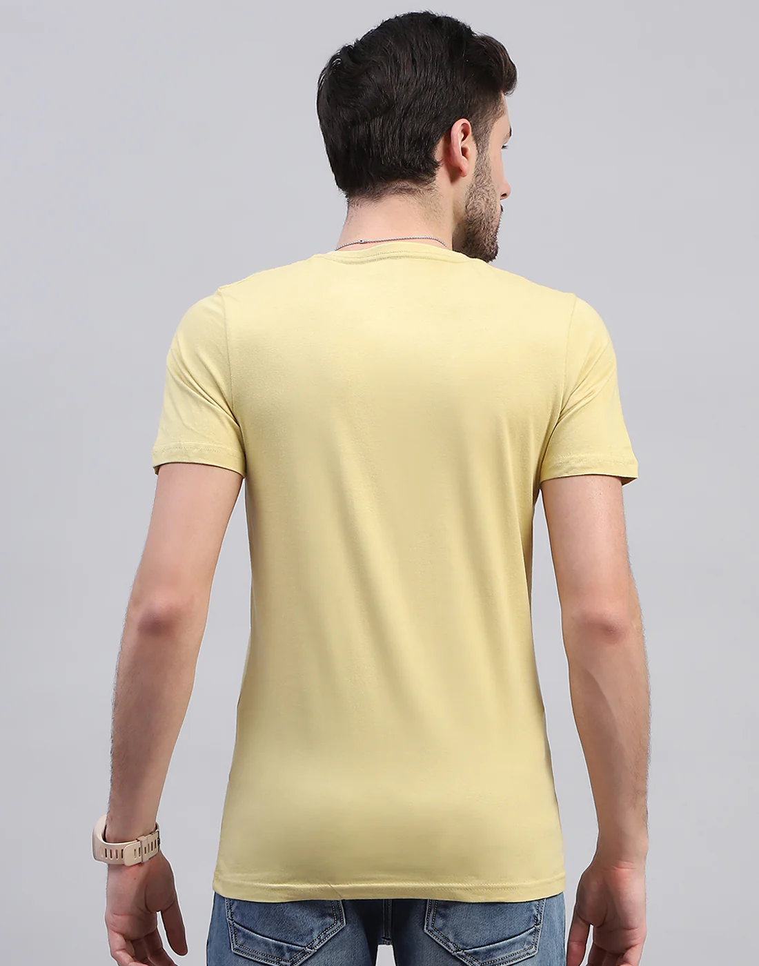 Men Multicolor Solid V Neck Half Sleeve T-Shirt (Pack of 3) - Image 7