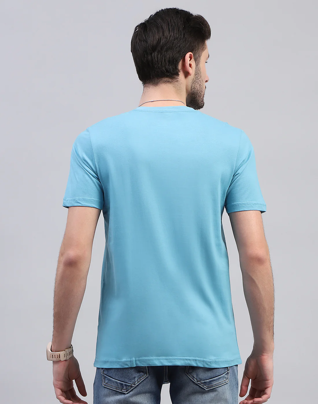 Men Multicolor Solid V Neck Half Sleeve T-Shirt (Pack of 3) - Image 10