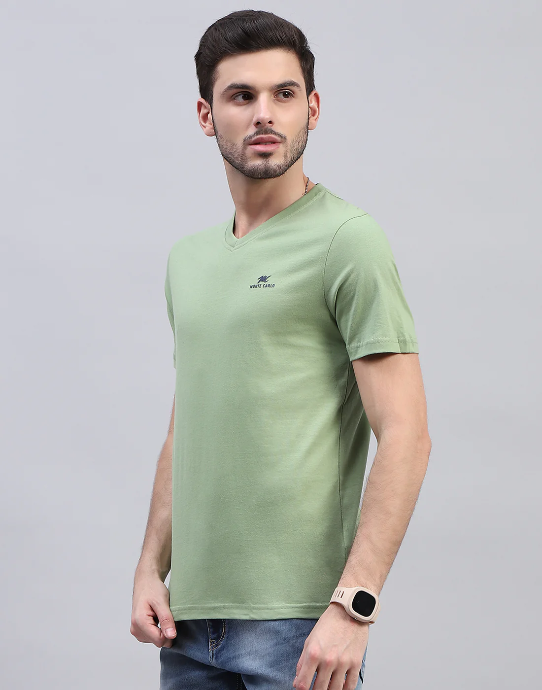 Men Multicolor Solid V Neck Half Sleeve T-Shirt (Pack of 3) - Image 12