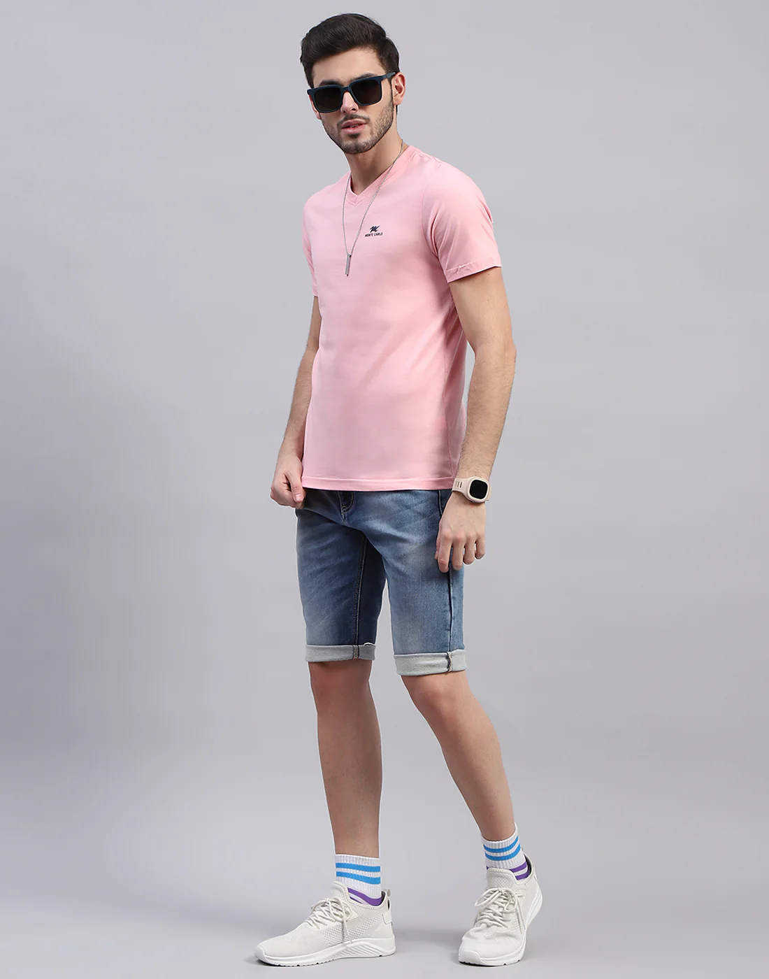 Men Multicolor Solid V Neck Half Sleeve T-Shirt (Pack of 3) - Image 3