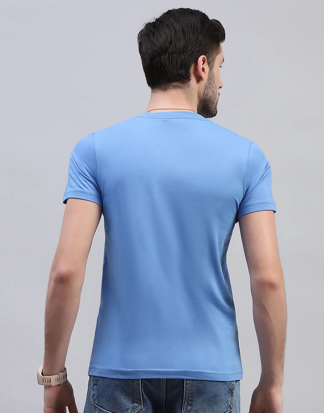 Men Multicolor Solid V Neck Half Sleeve T-Shirt (Pack of 3) - Image 7