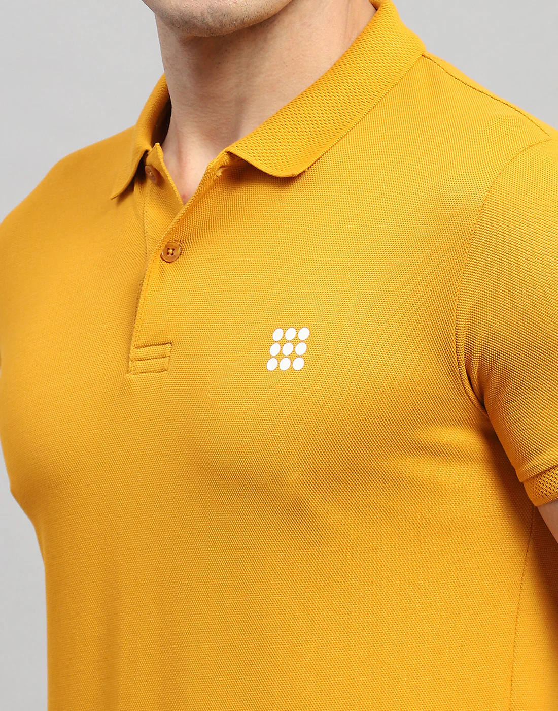 Rock.it Men Mustard Solid Polo Collar Half Sleeve T-Shirt - Image 6