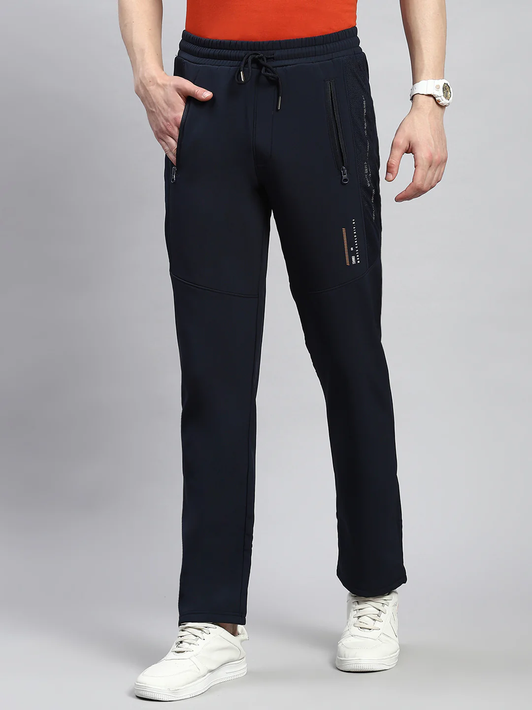 Men Navy Blue Plain Winter Lower - Image 2