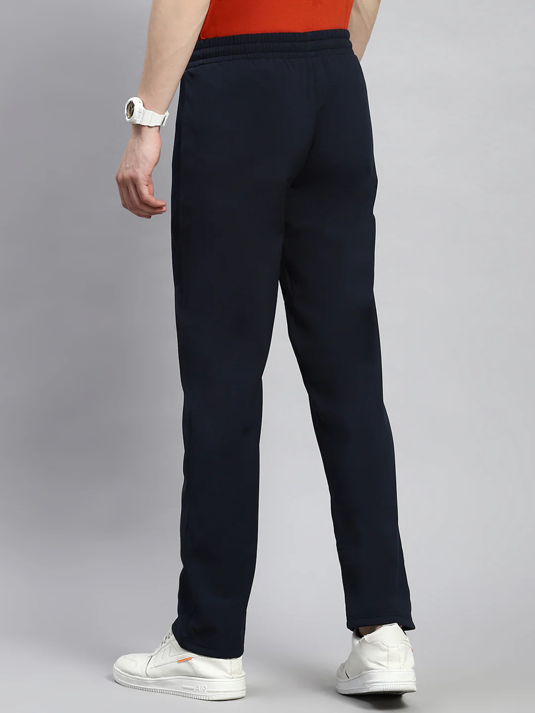 Men Navy Blue Plain Winter Lower - Image 5