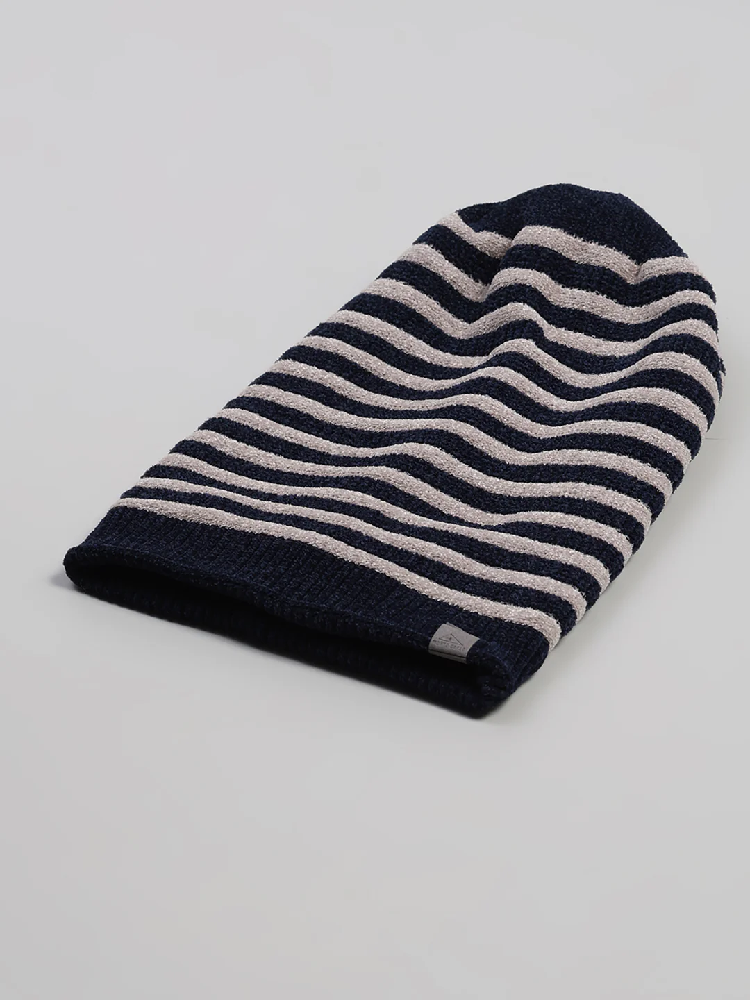Men Navy Blue Printed Blend Wool Cap - Image 6