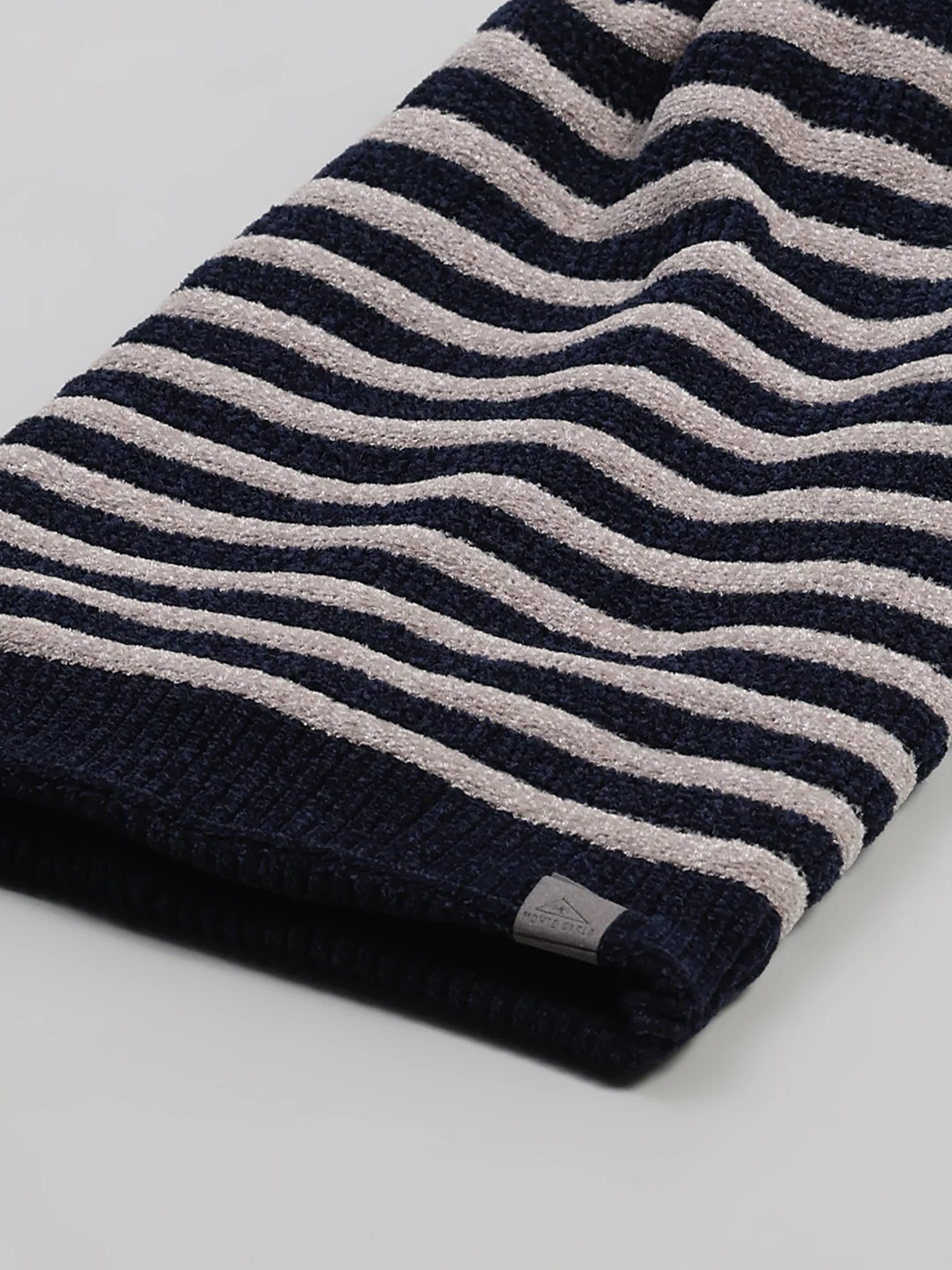 Men Navy Blue Printed Blend Wool Cap - Image 7