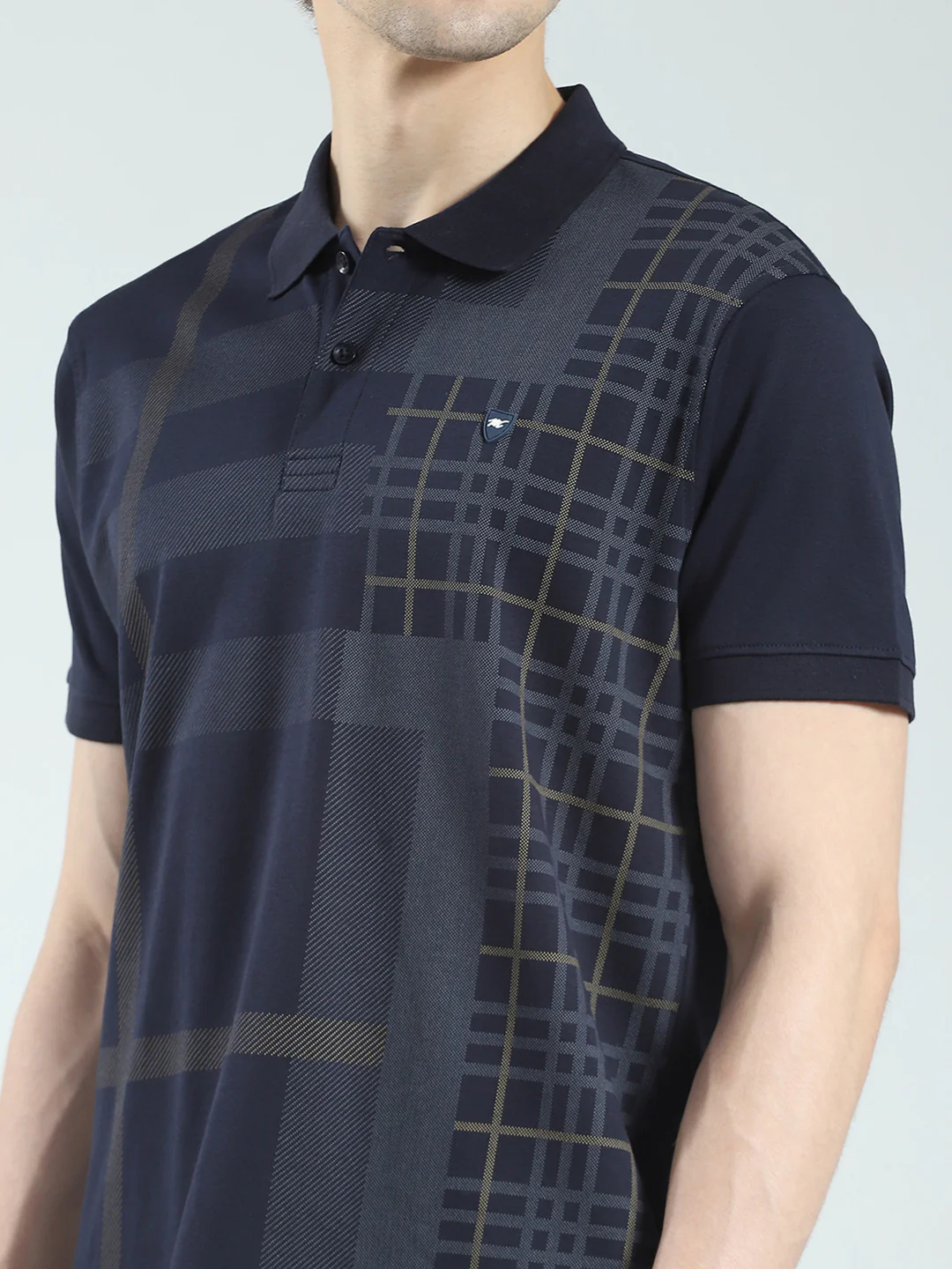 Men Navy Blue Printed Collar Half Sleeve 3 Pc Combo Set - Image 11