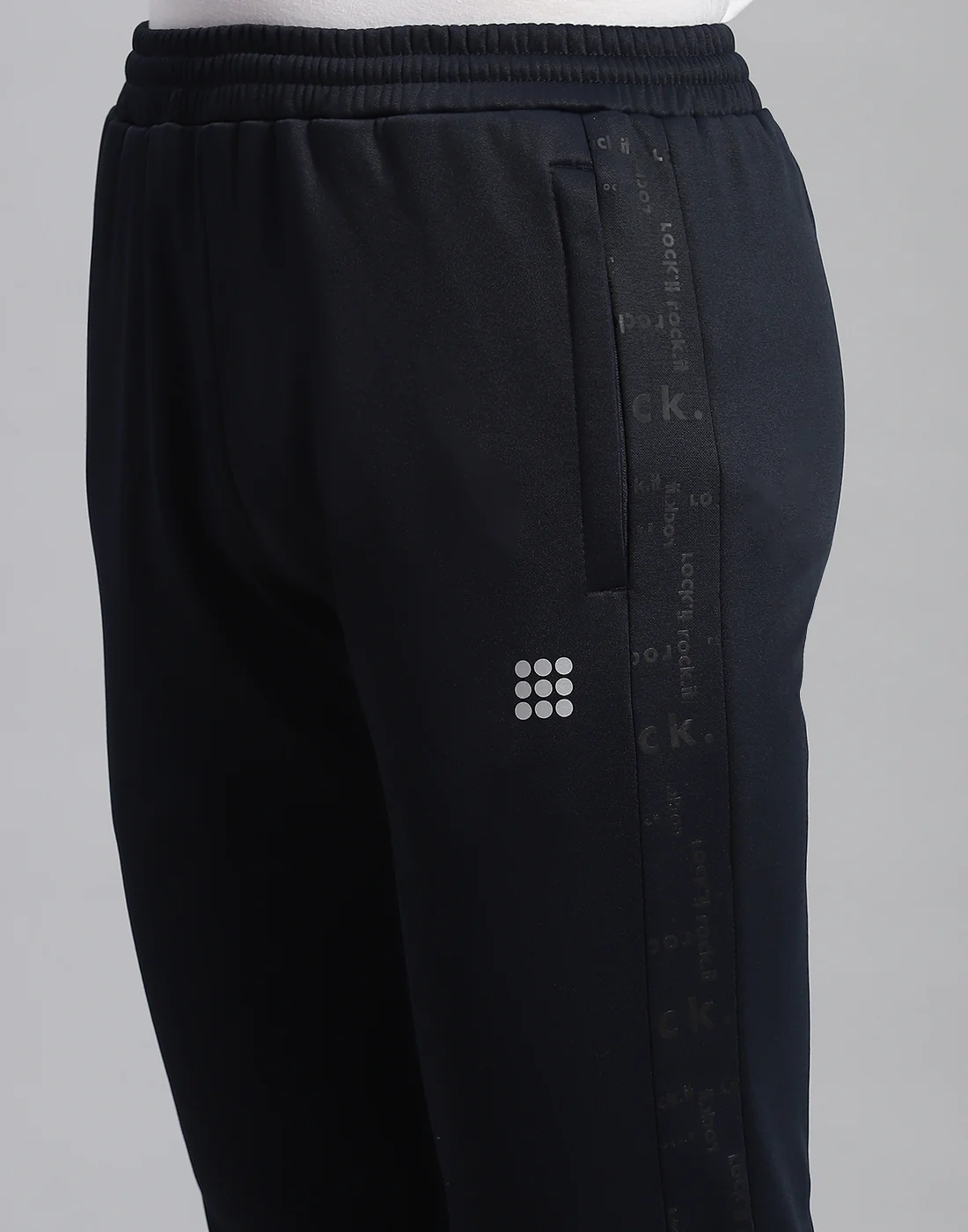 Rock.it Men Navy Blue Printed Hooded Full Sleeve Tracksuit - Image 8