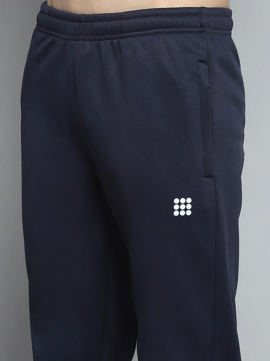 Rock.it Men Navy Blue Printed Mock Neck Full Sleeve Winter Tracksuit - Image 8
