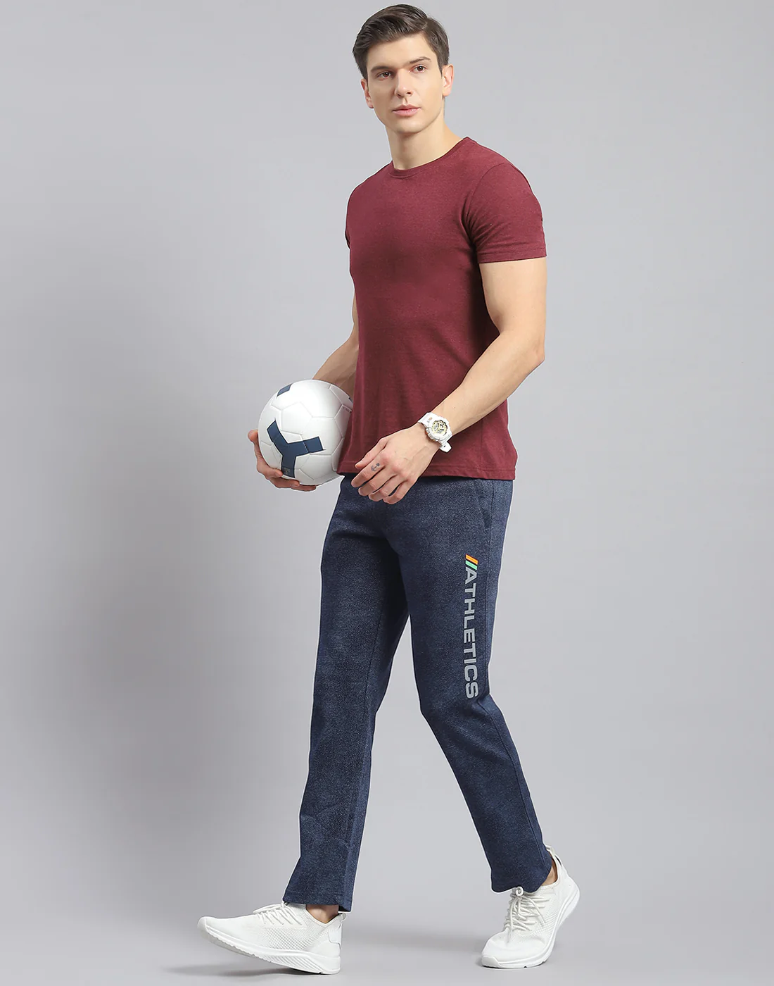 Men Navy Blue Printed Regular Fit Winter Lower - Image 2