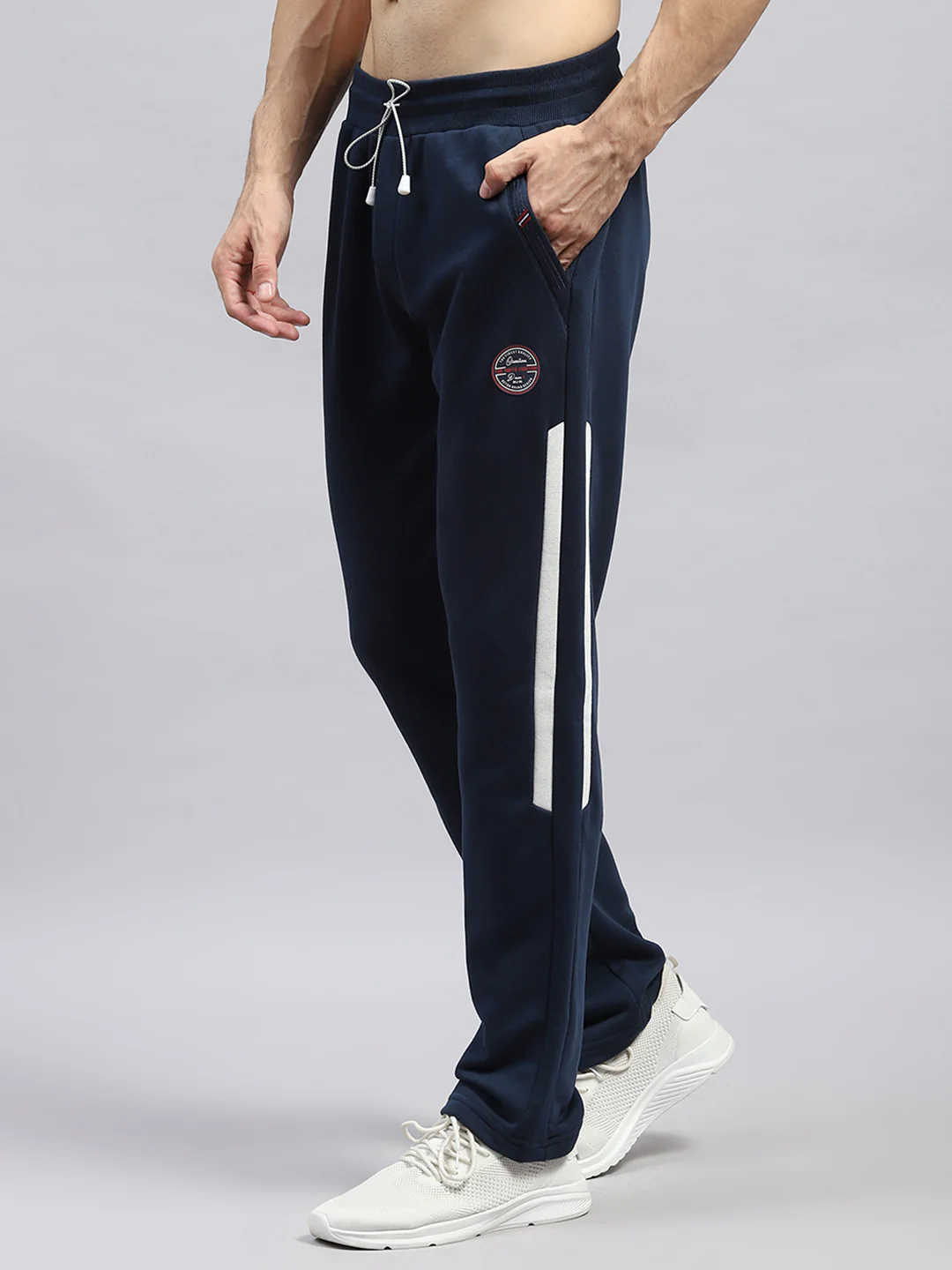Men Navy Blue Printed Regular Fit Lower - Image 3